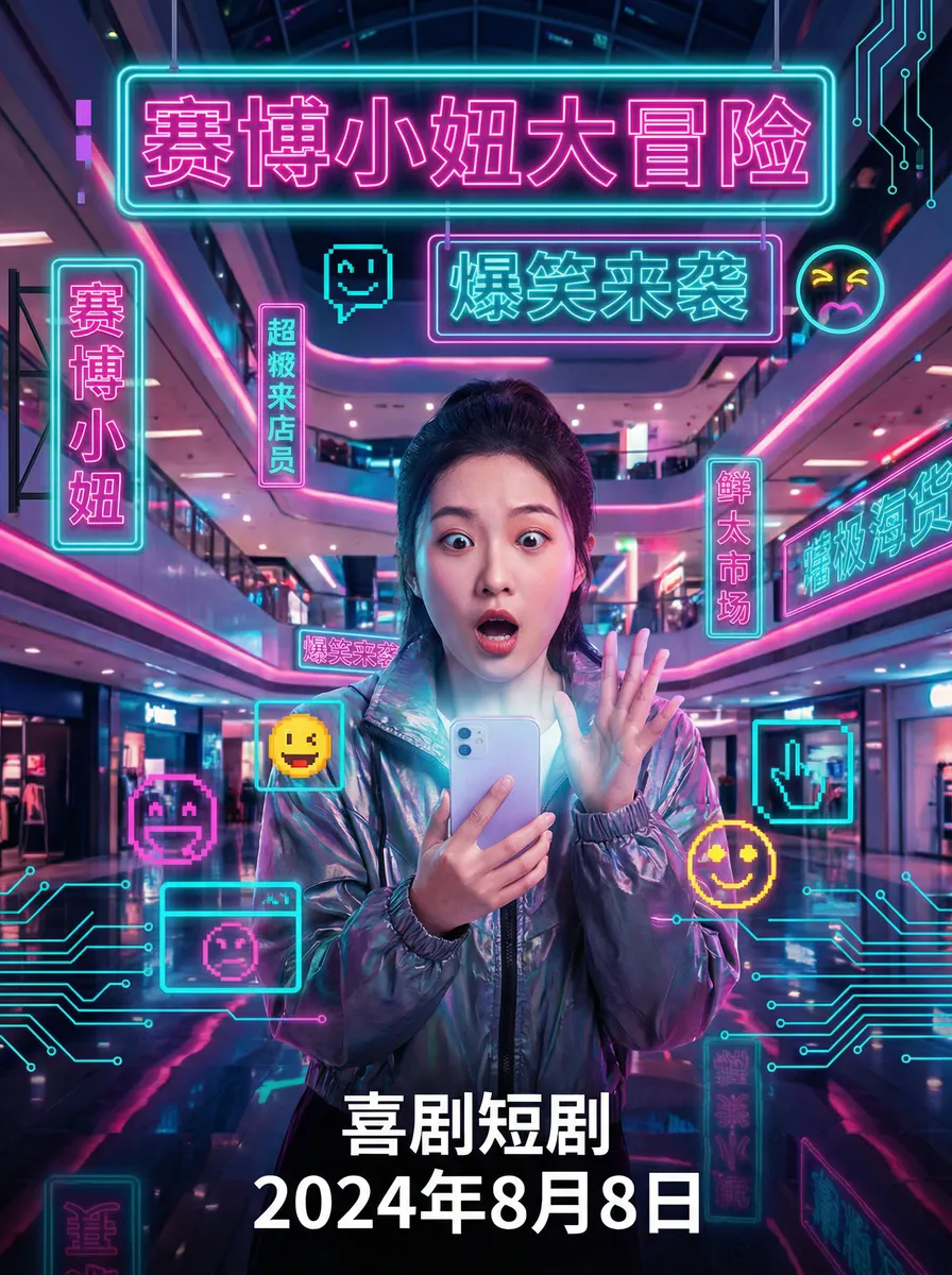 暖暖直播免费观看高清视频 搞笑喜剧短剧 - 赛博小妞大冒险海报